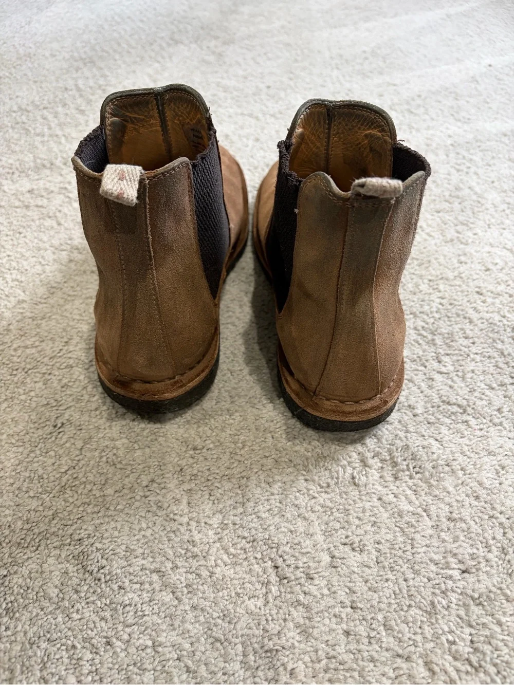 Astroflex Italian Made Chelsea Boots, Men's Brown Suede Size 9 / 42 EU Boots